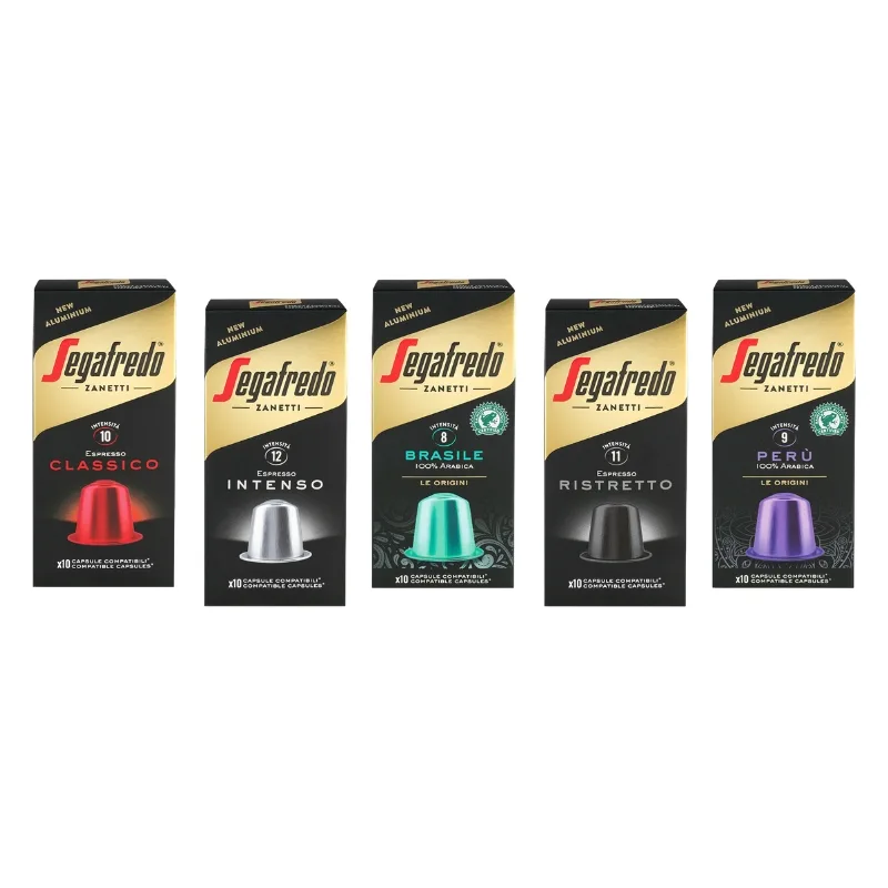 Kaffeekapselpackungen von Segafredo Nespresso Kapseln